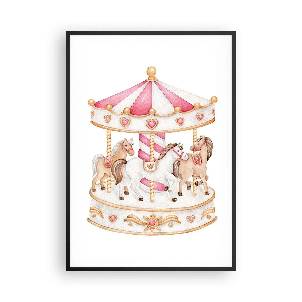 Poster in een zwarte lijst - De zoete kinderwereld - 70x100 cm