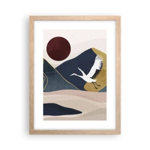 Een poster in een licht eiken lijst - Het is weer een dag GEGAAN - 30x40 cm