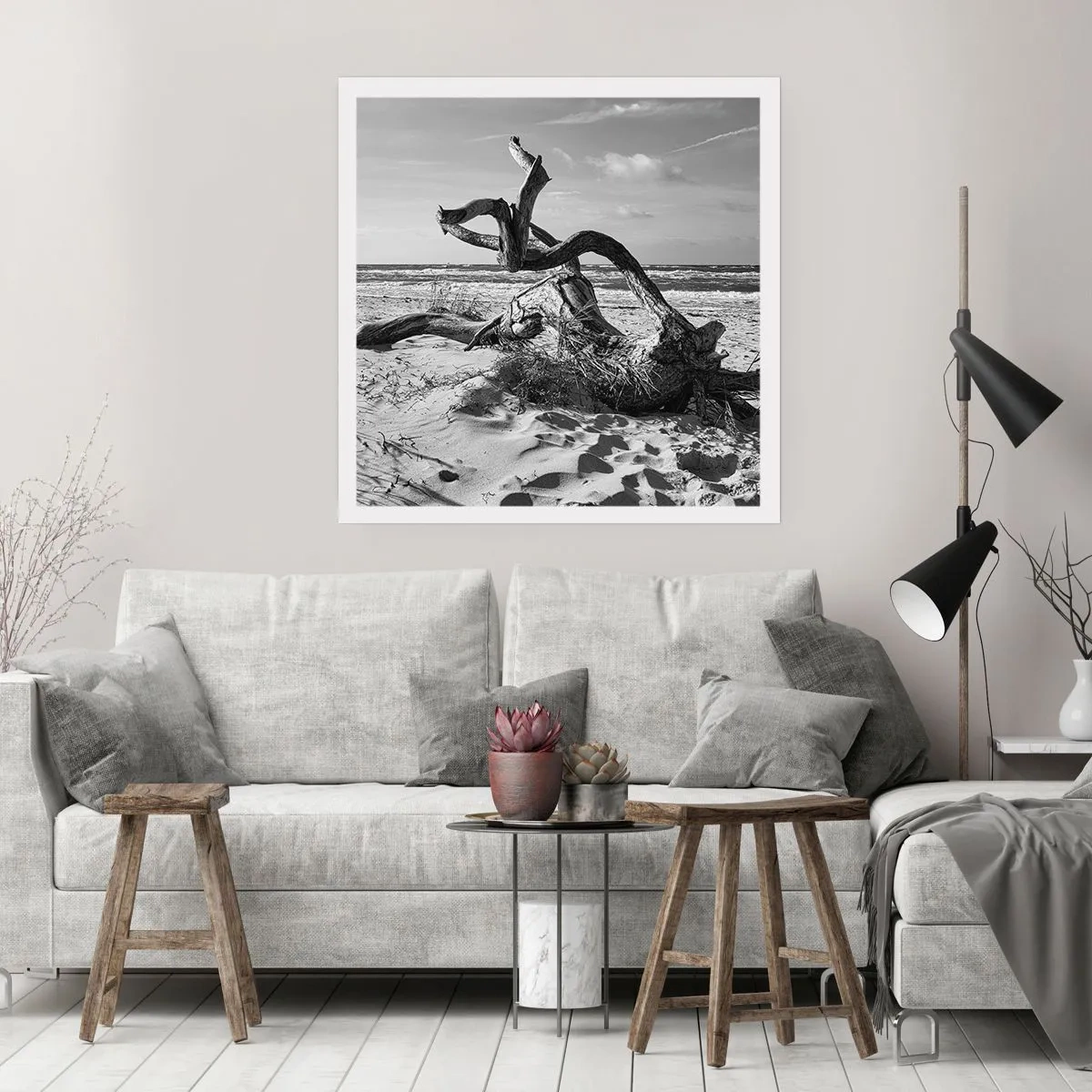 Poster - Zee sculptuur - 50x50 cm