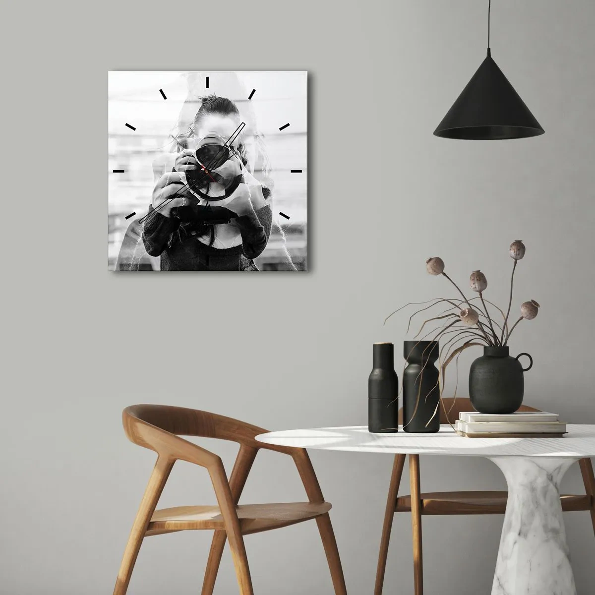 Wandklok - Klok - Maker en materiaal - 30x30 cm