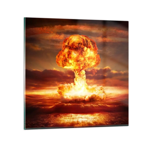 Schilderen op glas - En het einde zal komen - 30x30 cm