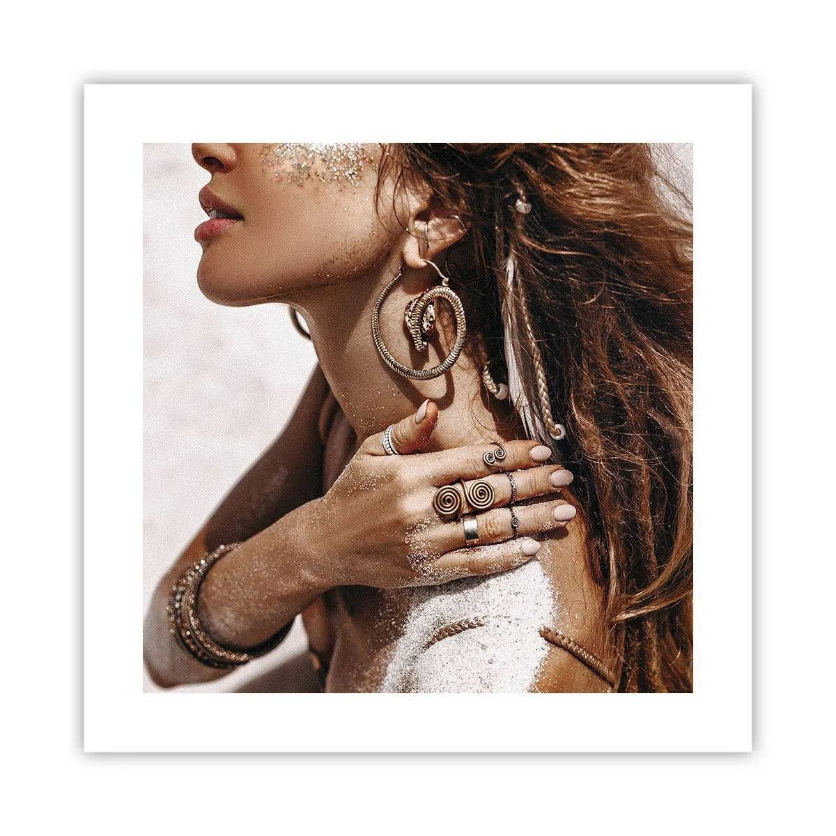 Poster - Koningin van het wilde strand - 40x40 cm