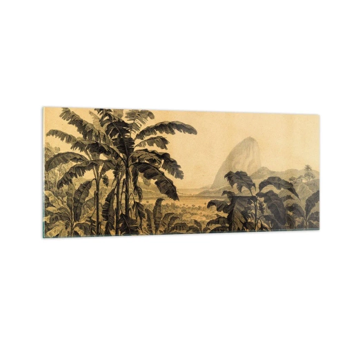 Schilderen op glas - in een koloniaal klimaat - 100x40 cm