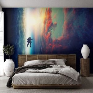 Fotobehang Standard Eco - Ga het universum tegemoet - Abstractie, Astronaut, Kosmos - 200x140 cm