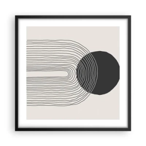 Poster in een zwarte lijst - Bibberen en vertrouwen - 50x50 cm