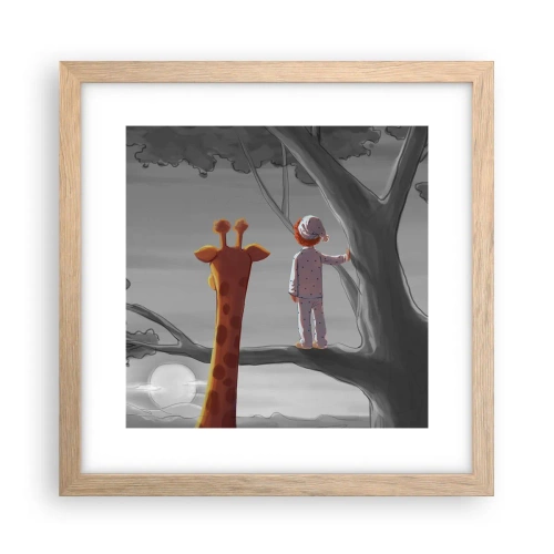 Een poster in een licht eiken lijst - Dit gebeurt echt - 30x30 cm