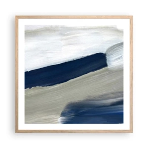 Een poster in een licht eiken lijst - Ontmoeting met witheid - 60x60 cm