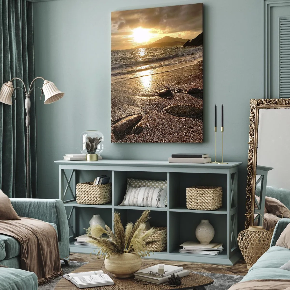 Schilderen op canvas - Volg de zon naar de heuvels - 50x70 cm