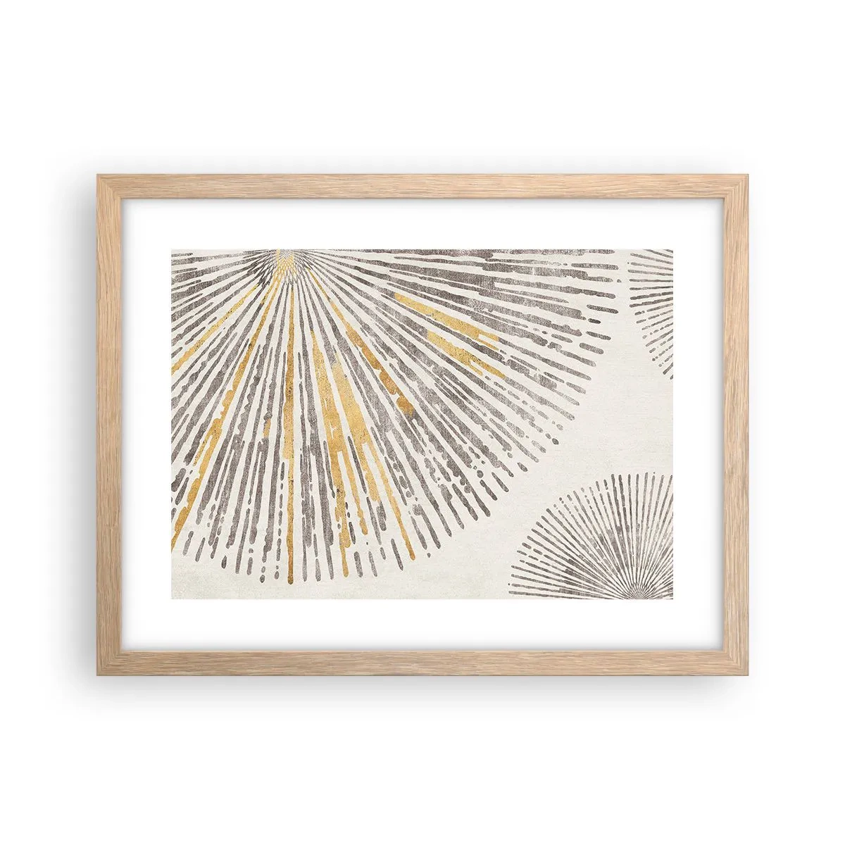 Een poster in een licht eiken lijst - De schoonheid van de straal - 40x30 cm