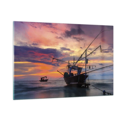 Schilderen op glas - Exotische avond - 120x80 cm