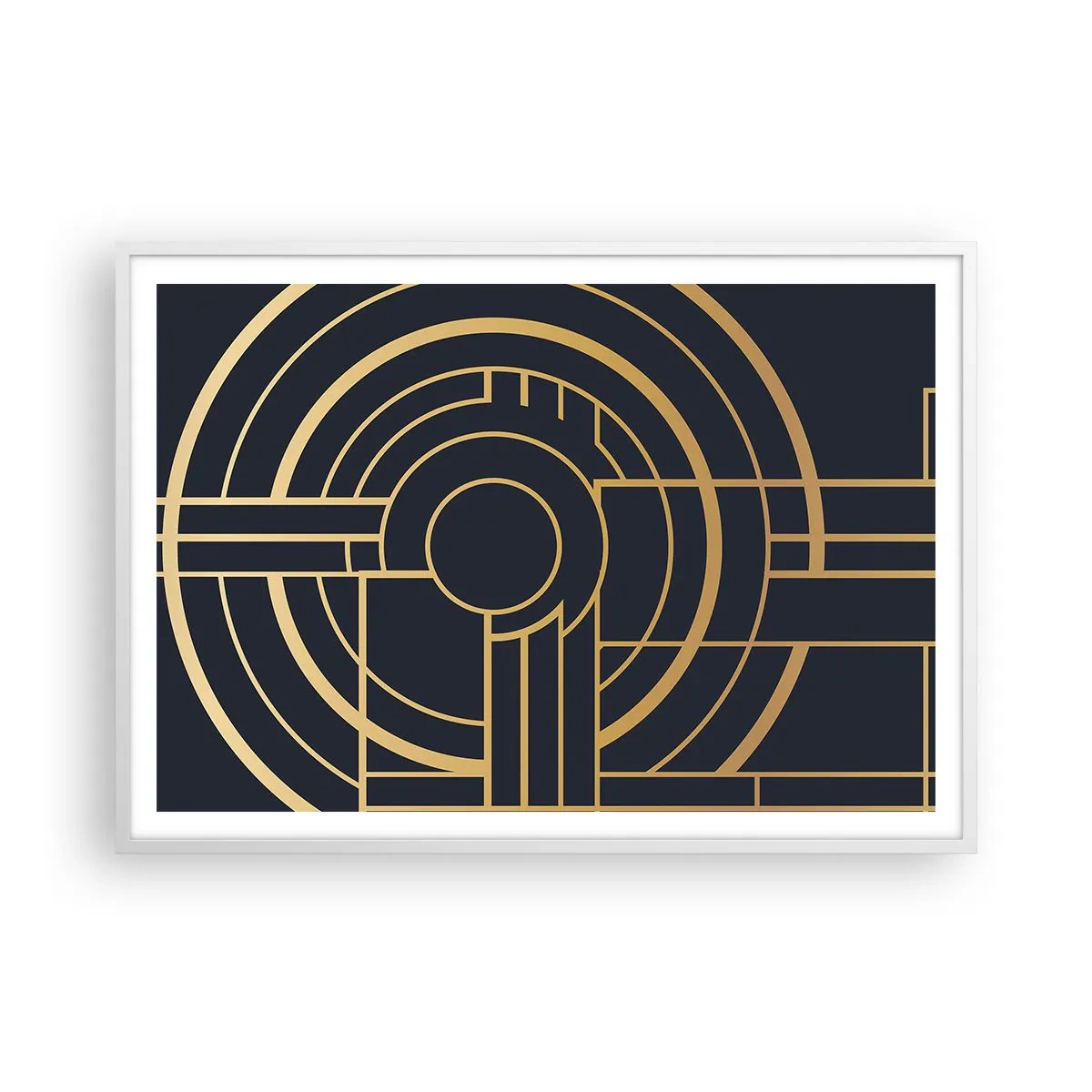 Poster in een witte lijst - Draaien van dingen - 100x70 cm