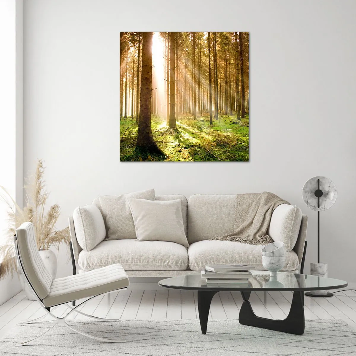 Schilderen op glas - De elfjes zullen spoedig verschijnen - 70x70 cm