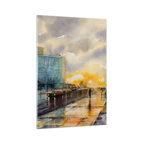 Schilderen op glas - Het leven aan de oever - 70x100 cm