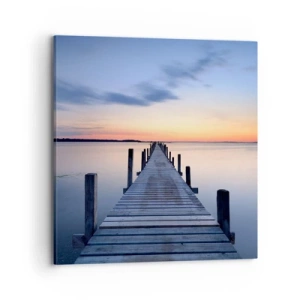 Schilderen op canvas - De rust van een serene schemering - 70x70 cm