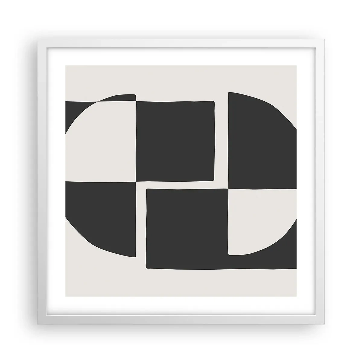 Poster in een witte lijst - Antithese - synthese - 50x50 cm