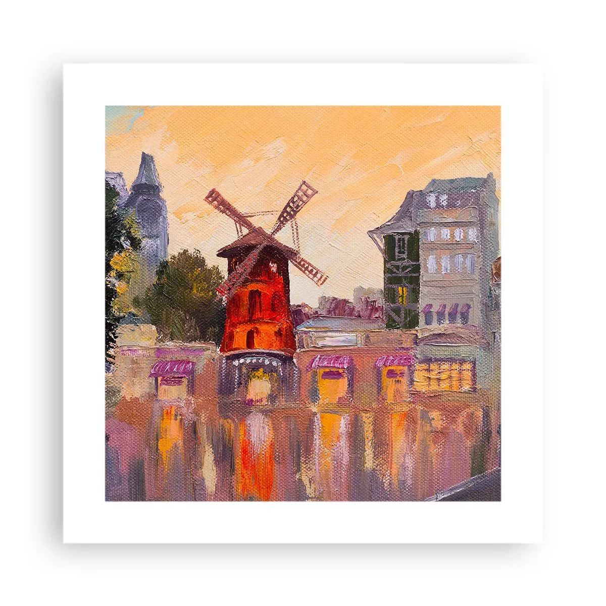 Poster - Parijse iconen – Moulin Rouge - 40x40 cm