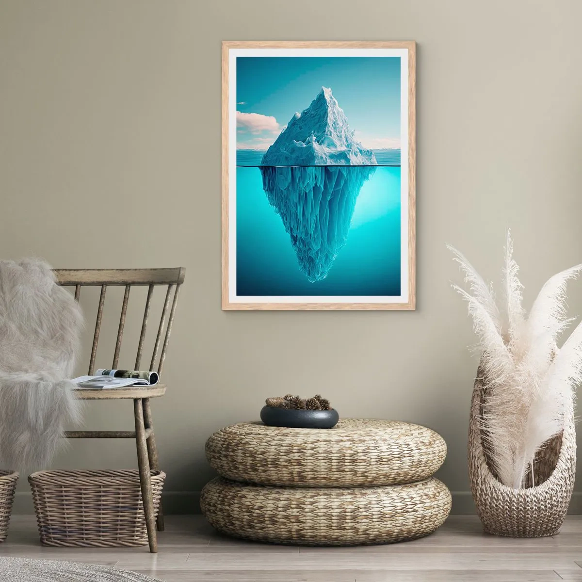Een poster in een licht eiken lijst - Koningin van het ijs - 50x70 cm