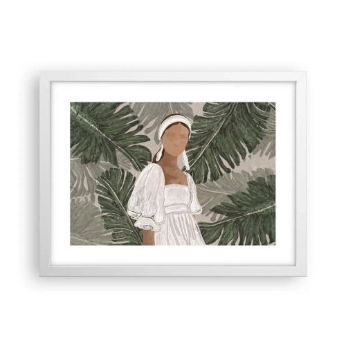Poster in een witte lijst - Exotisch portret - 40x30 cm