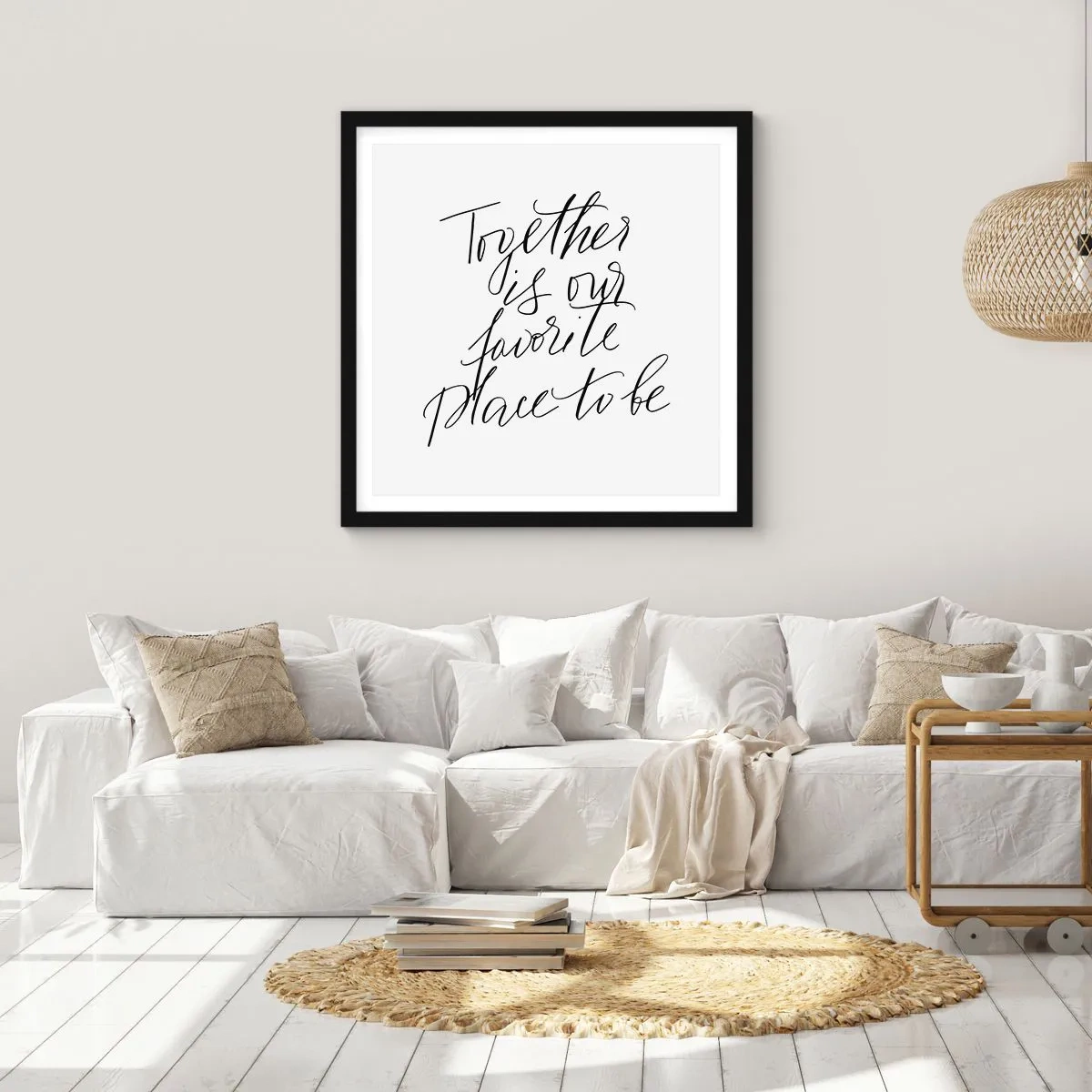 Poster in een zwarte lijst - Voel jij het ook? - 40x40 cm