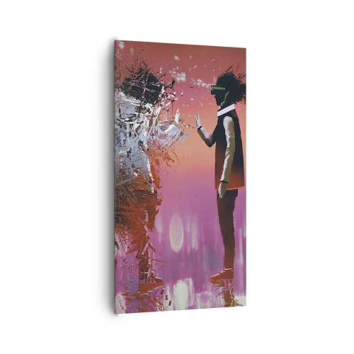 Schilderen op canvas - Kun je naar jezelf kijken? - 65x120 cm