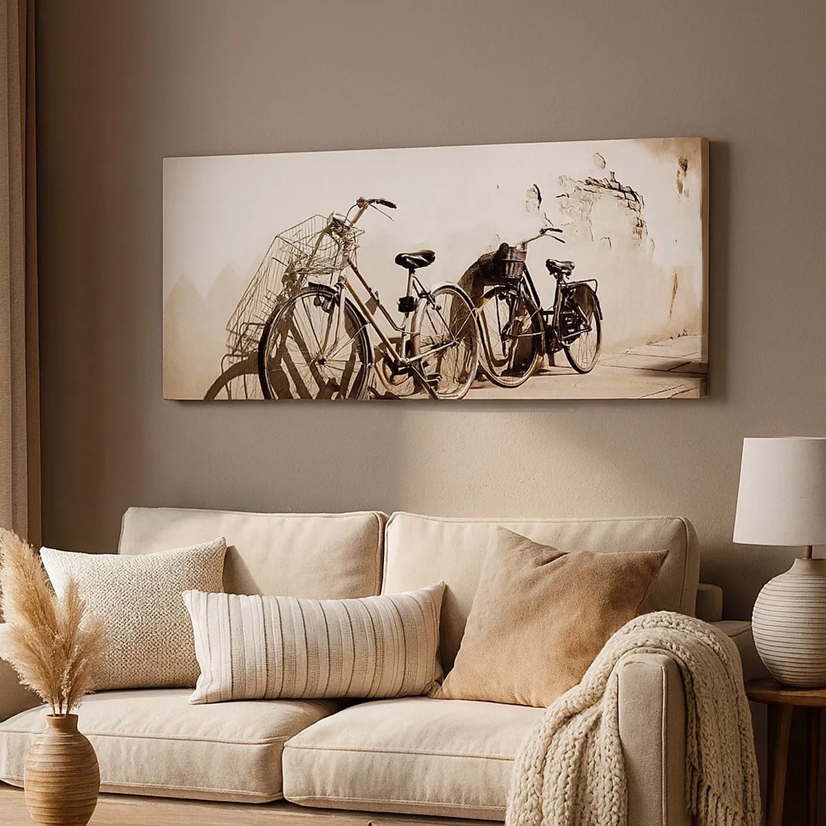 Schilderen op canvas - De onvergetelijke charme uit het verleden - 100x40 cm