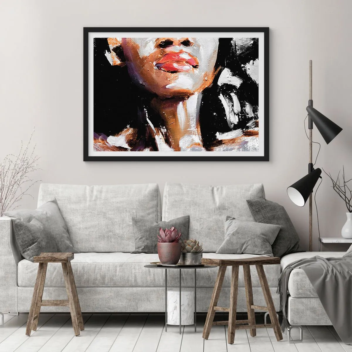 Poster in een zwarte lijst - Trots zonder vooroordelen - 50x40 cm