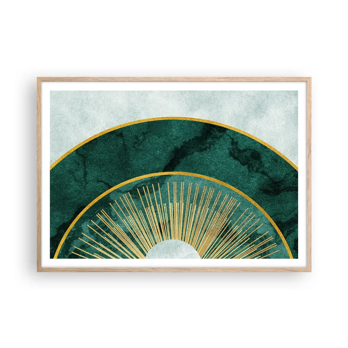 Een poster in een licht eiken lijst - Een ander zonnestelsel - 100x70 cm
