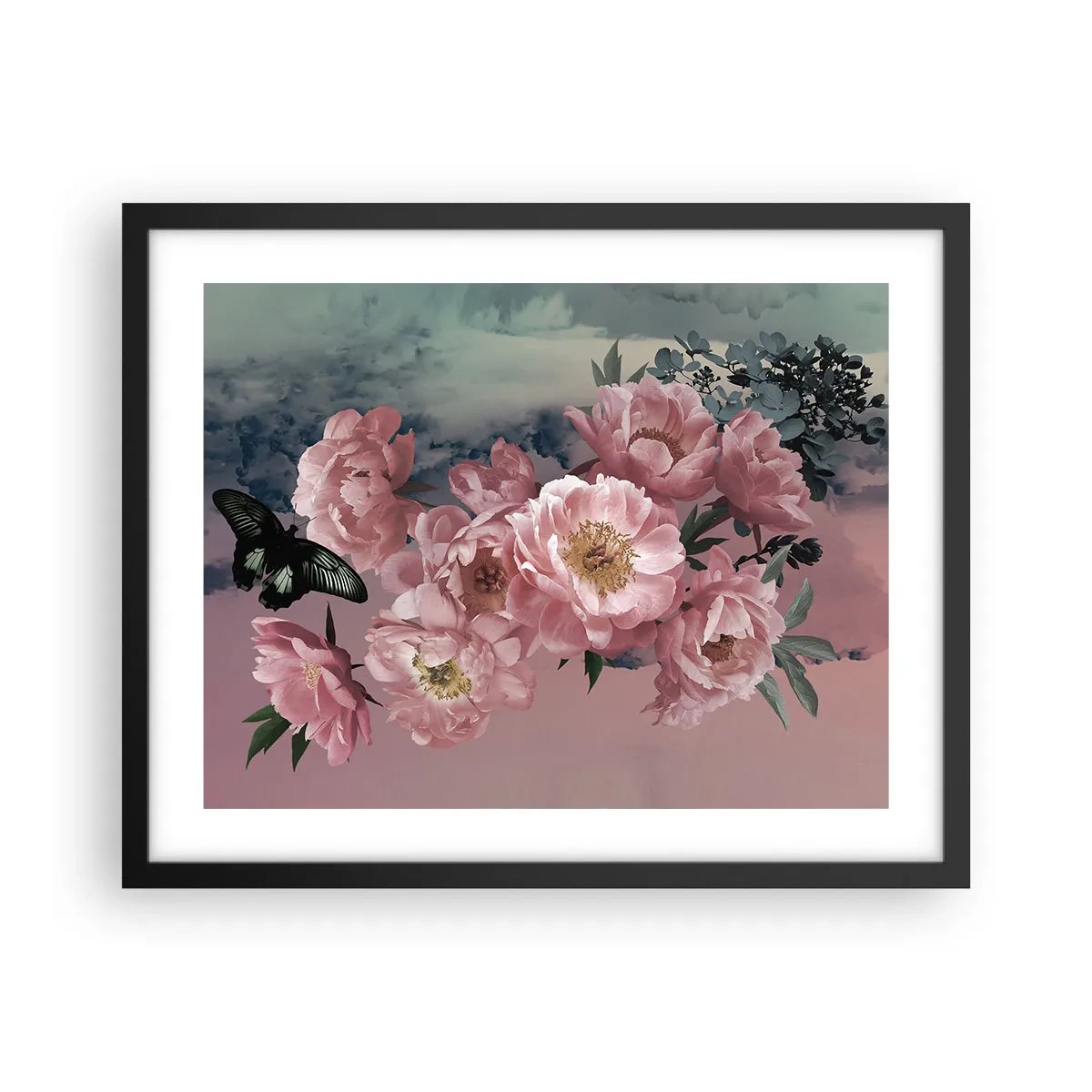 Poster in een zwarte lijst - Het hoogtepunt van de romantiek - 50x40 cm