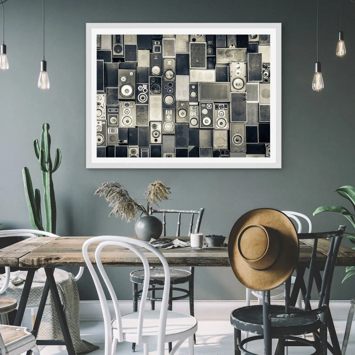 Poster in een witte lijst - En alles is goed - 50x40 cm