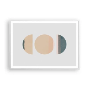 Poster in een witte lijst - Een Wiel achter een andere - 100x70 cm
