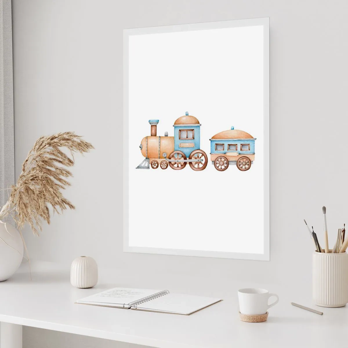 Poster - Hij staat op het station... - 40x50 cm