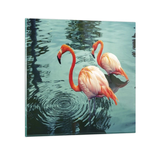 Schilderen op glas - We zijn nu in de mode - 50x50 cm