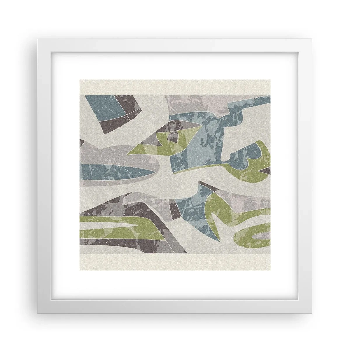 Poster in een witte lijst - Compositie achter het glas - 30x30 cm