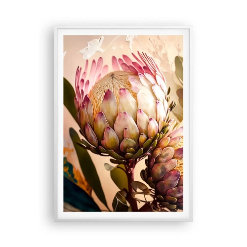 Poster in een witte lijst - Teeder omarmd - 70x100 cm