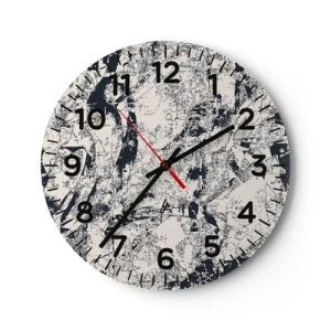Wandklok - Klok - Interpenetratie van tegenstellingen - 40x40 cm