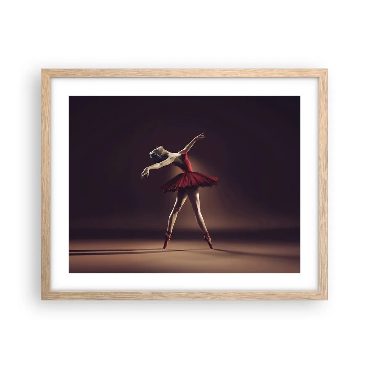 Een poster in een licht eiken lijst - Een prima ballerina - 50x40 cm