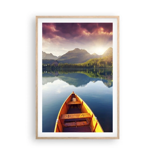 Een poster in een licht eiken lijst - Niets tegen de natuur - 61x91 cm