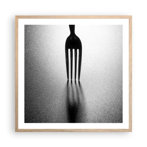 Een poster in een licht eiken lijst - Licht en schaduw - 60x60 cm
