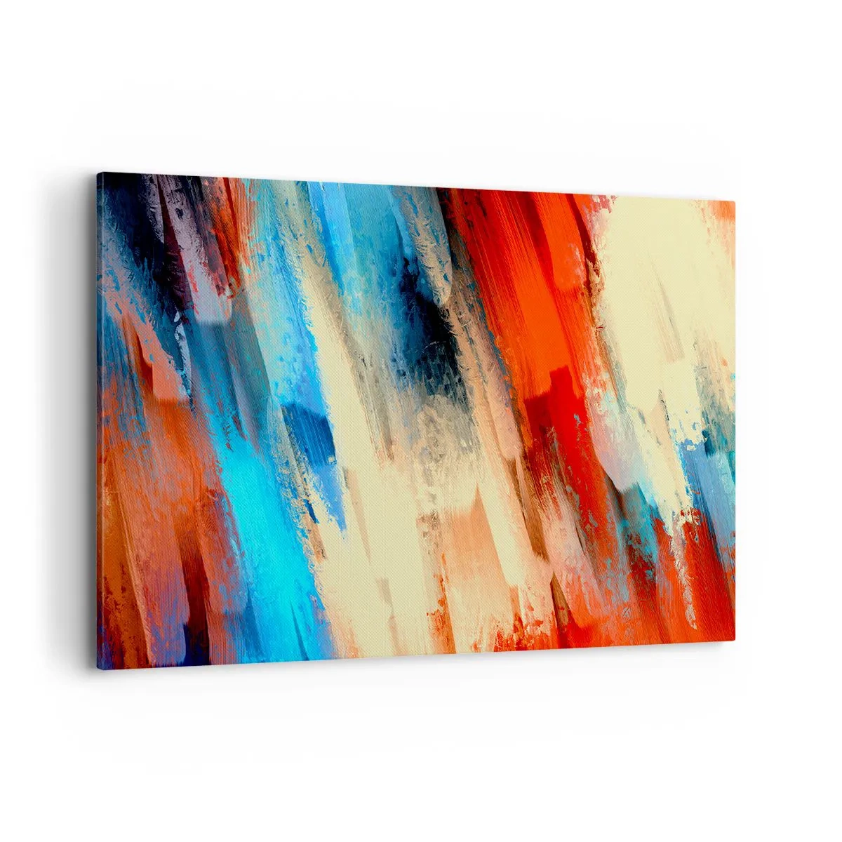 Schilderen op canvas - Een cascade van kleuren - 100x70 cm