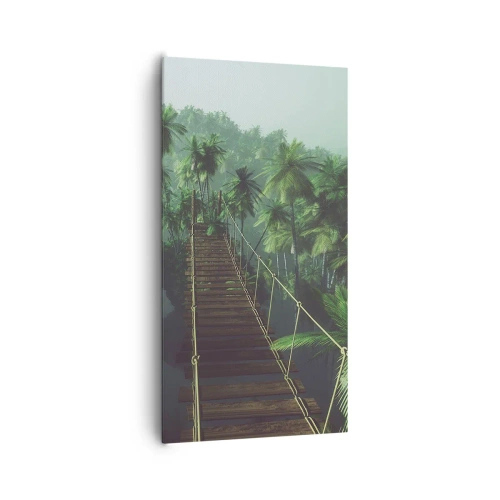 Schilderen op canvas - Over de branding van groen - 65x120 cm