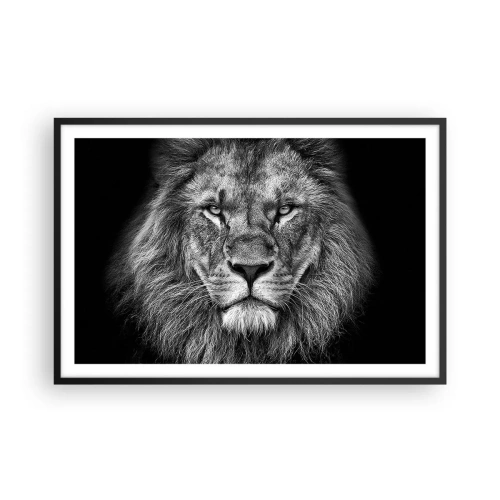 Poster in een zwarte lijst - In een kroningskleed - 91x61 cm