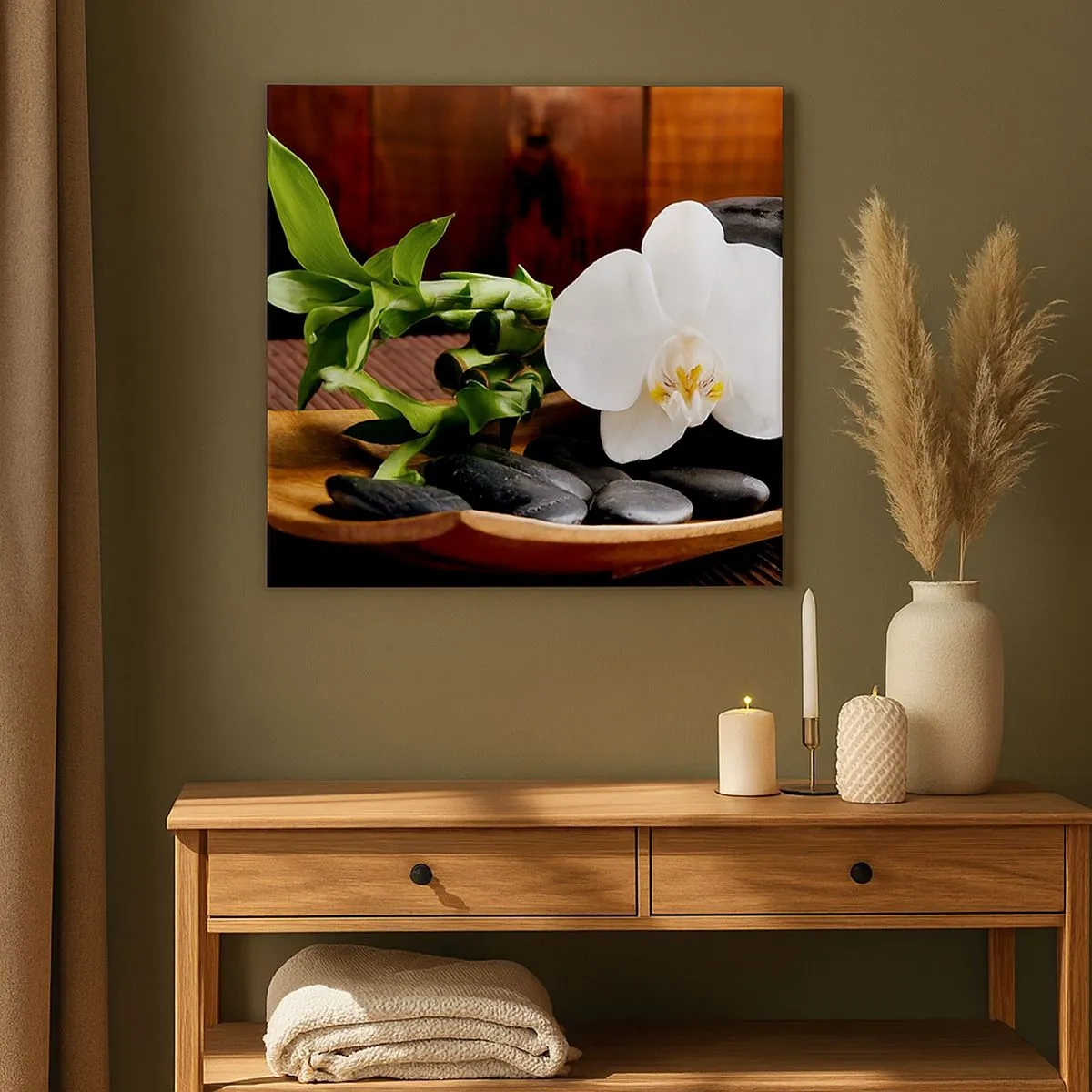 Schilderen op canvas - Geef je over aan de aanraking van de natuur - 30x30 cm