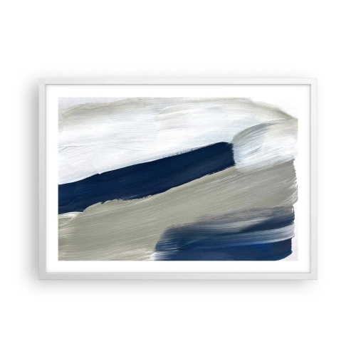 Poster in een witte lijst - Ontmoeting met witheid - 70x50 cm