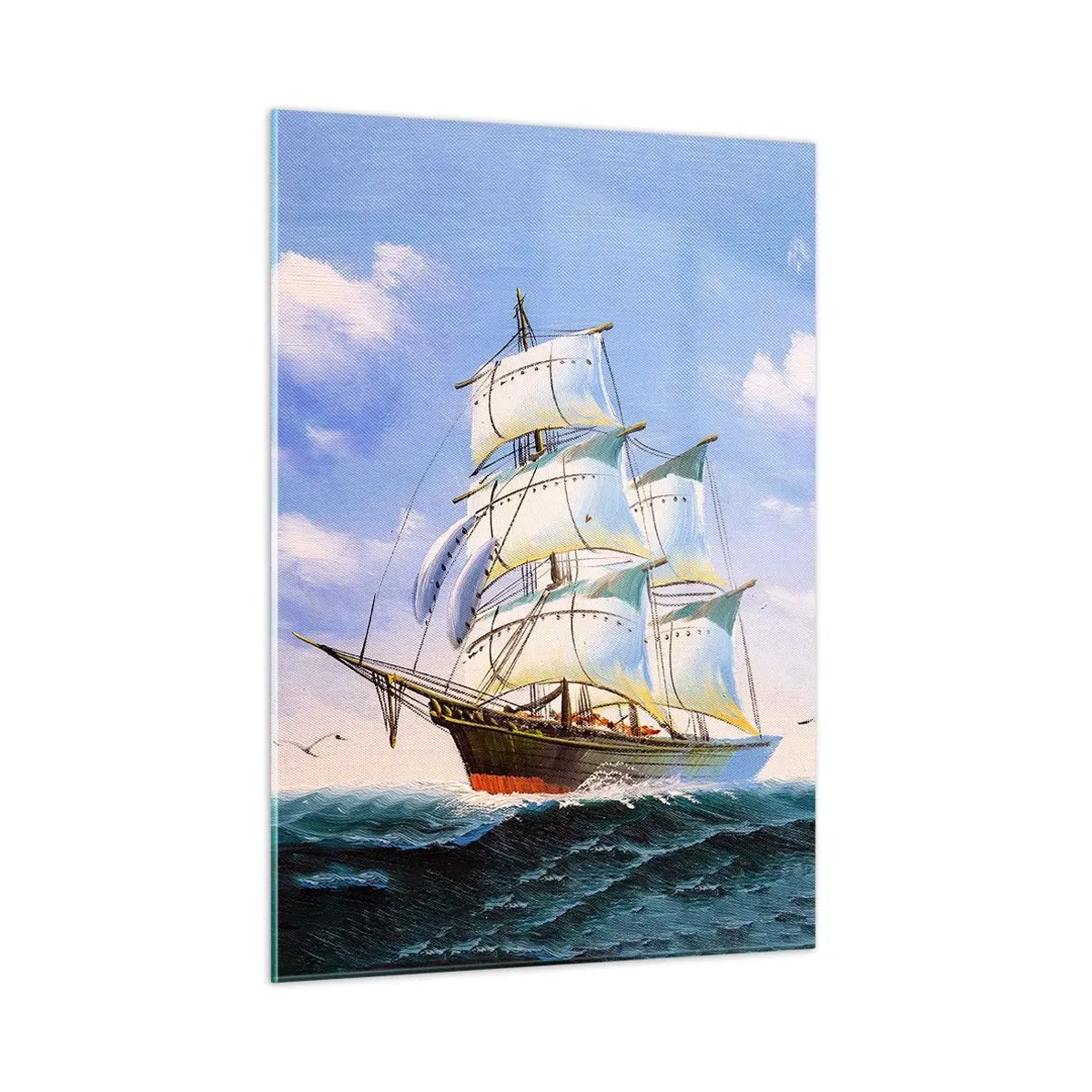 Schilderen op glas - Trots met de wind - 50x70 cm