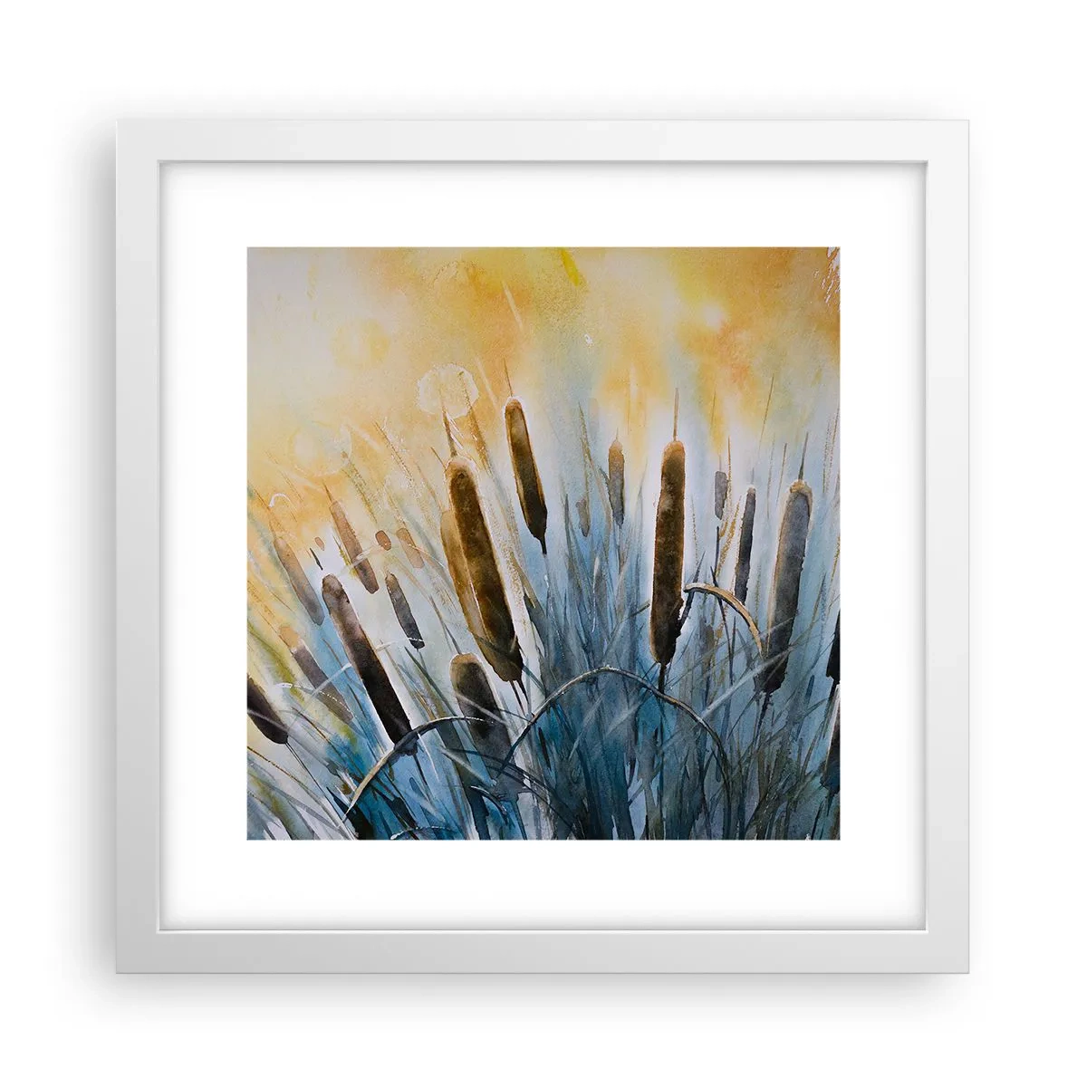 Poster in een witte lijst - De kou van het water, de hitte van de zon - 30x30 cm