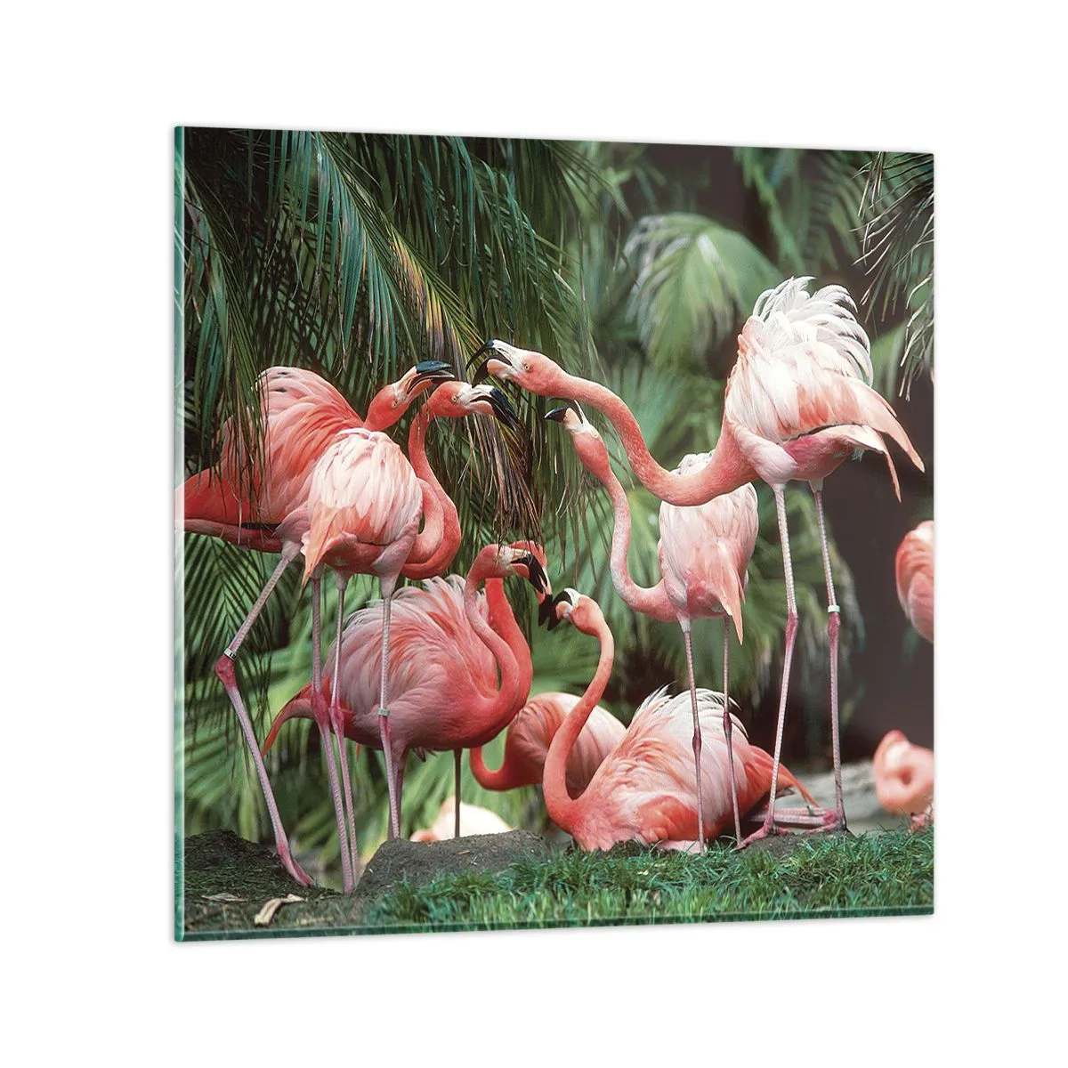 Schilderen op glas - Middag roddels - 60x60 cm