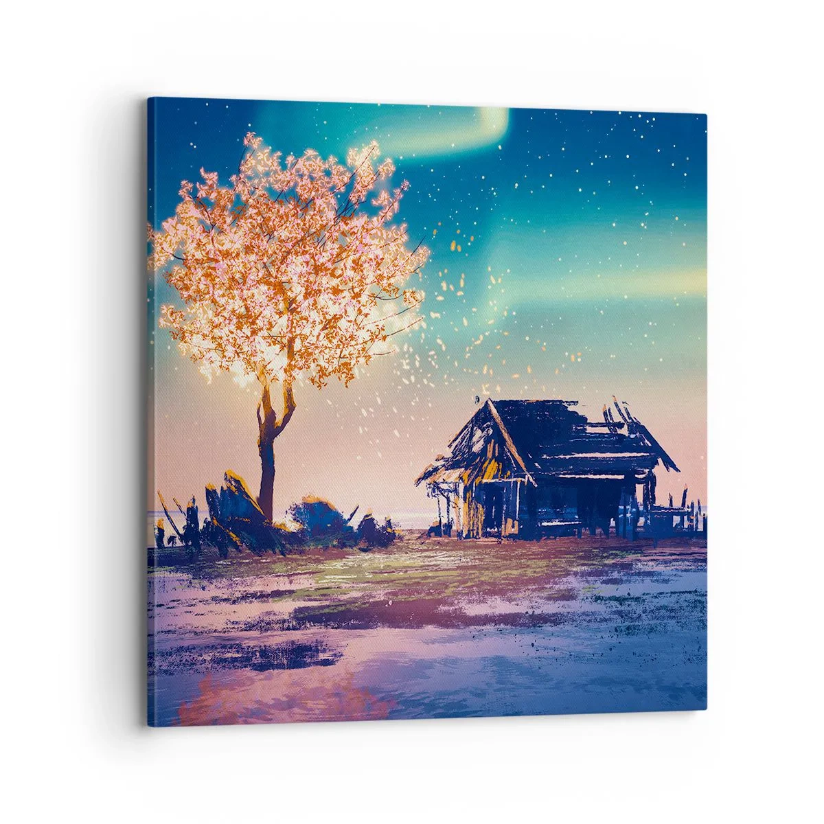 Schilderen op canvas - De natuur vergaat niet - 70x70 cm