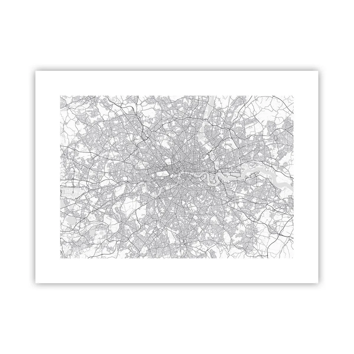 Poster - Kaart van het doolhof van Londen - 40x30 cm