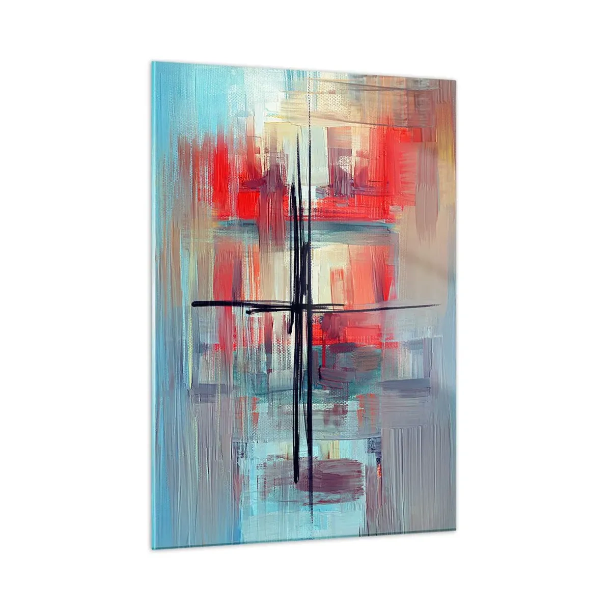 Schilderen op glas - Een landschap in een onbekende dimensie - 50x70 cm