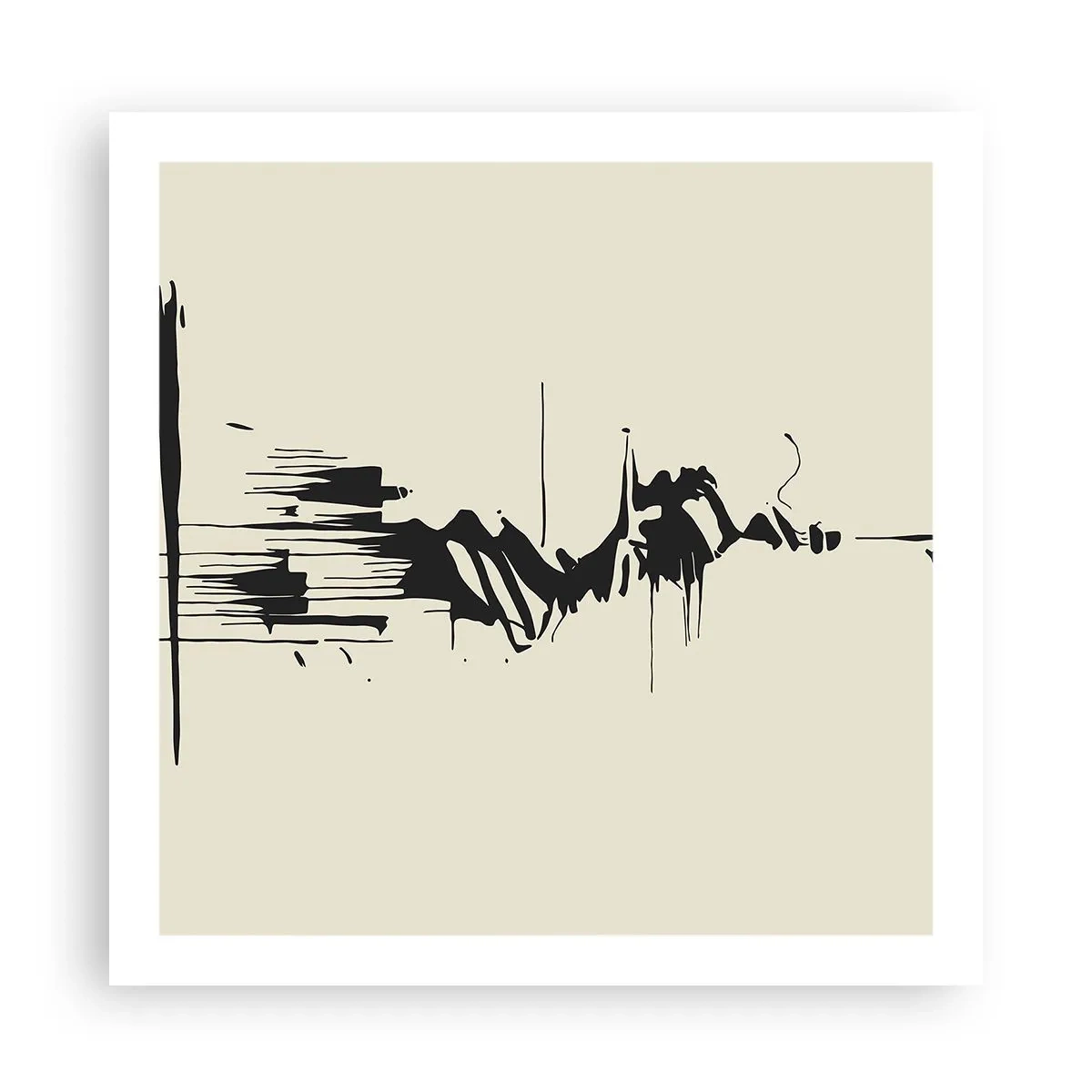 Poster - Overhaaste abstractie - 60x60 cm